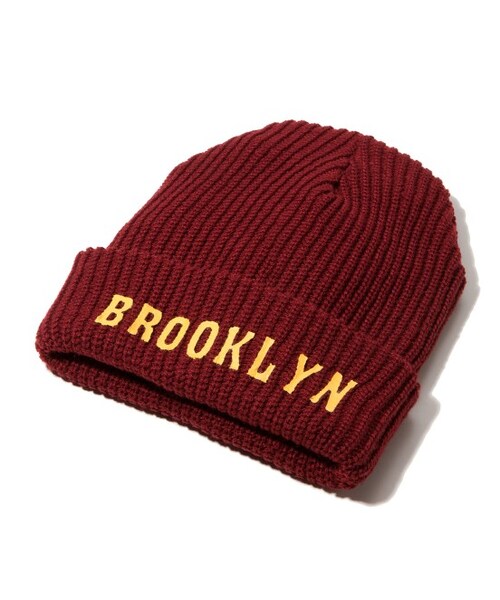 JUNRED（ジュンレッド）の「ロゴプリントニットキャップ（帽子・メンズ・ホワイト/ネイビー/ワイン・F）」の5枚目の写真