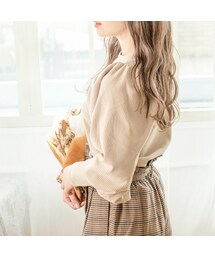 merrylatte | 【即納】パフスリーブリブニット(ニット/セーター)