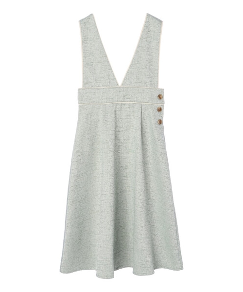 Green　Parks（グリーンパークス）の「・ELENCARE DUE ツィードジャンパースカート（ワンピース/ドレス・アイボリー/ベージュ/ミント・F）」の13枚目の写真