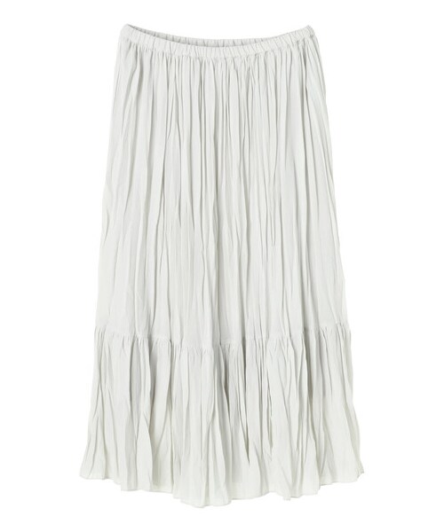 AMERICAN HOLIC（アメリカンホリック）の「プリーツティアードスカート（スカート・ライトグレー/チャコールグレー/オレンジ/ミント/フラワー・M/L）」の6枚目の写真