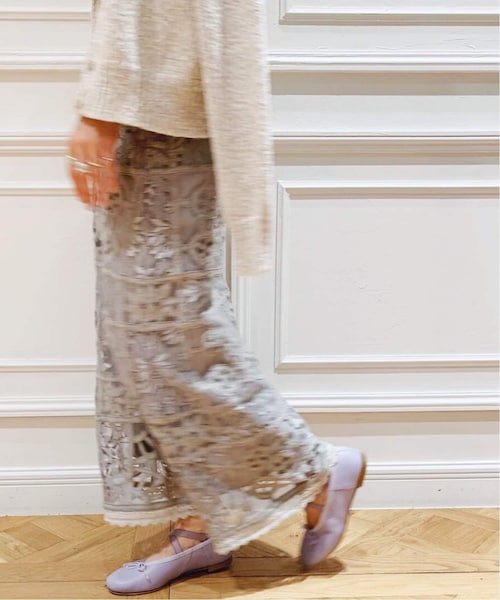 IENA（イエナ）の「IENA LA BOUCLE パッチワークレース スカート