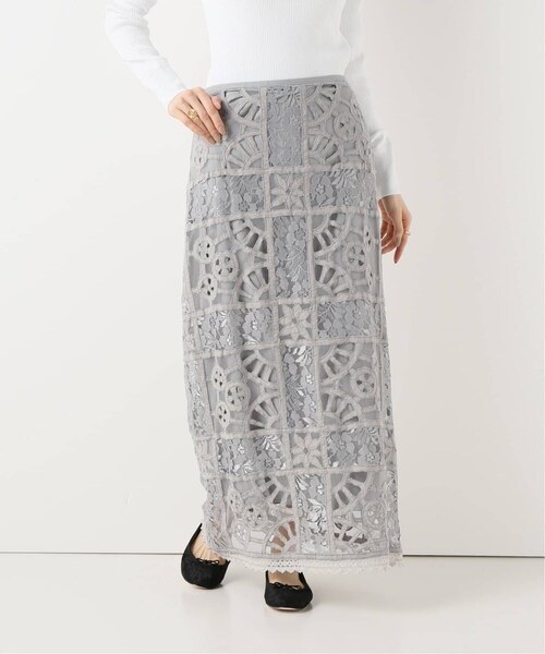 IENA（イエナ）の「IENA LA BOUCLE パッチワークレース スカート 