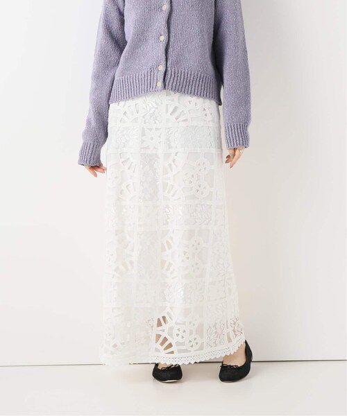 IENA（イエナ）の「IENA LA BOUCLE パッチワークレース スカート 