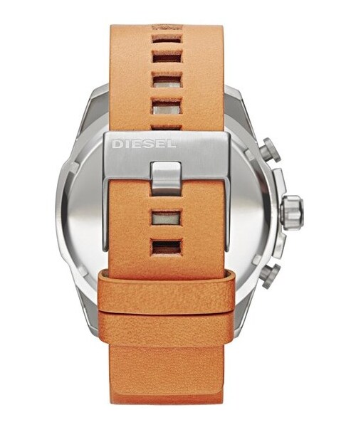 DIESEL(ディーゼル)の「DIESEL® Chronograph Leather Strap Watch, 51mm(アナログ腕時計・Tan/ Blue)」の3枚目の写真