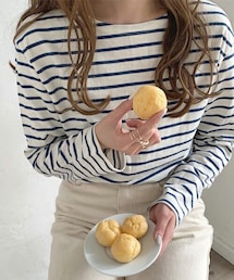 chocomee | ボーダーカットソー(Tシャツ/カットソー)