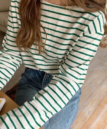 chocomee | ボーダーカットソー(Tシャツ/カットソー)