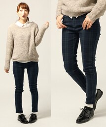 LOWRYS FARM | ストレッチチェックスキニースキニーパンツ(パンツ)