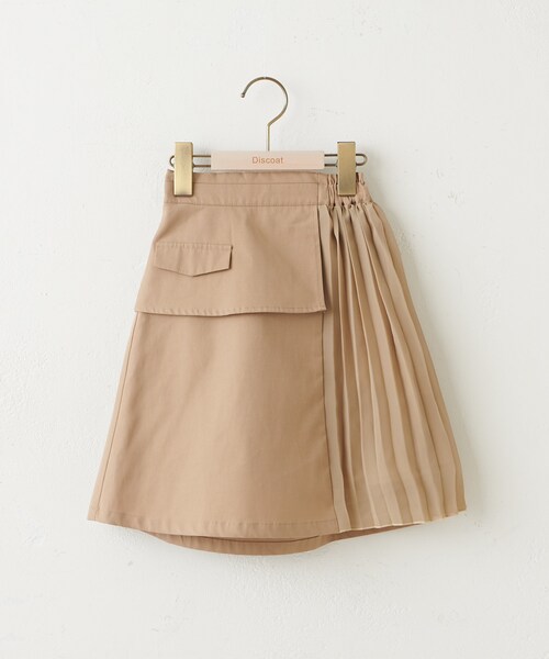 DISCOAT（ディスコート）の「【キッズ】オソロ切替スカート（スカート・キッズ・ベージュ/カーキ・120/130/140）」の2枚目の写真