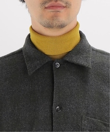 comoli ウールチェックオープンカラーシャツ COMOLI ウールチェック オープンカラーシャツ | Less Higashikawa