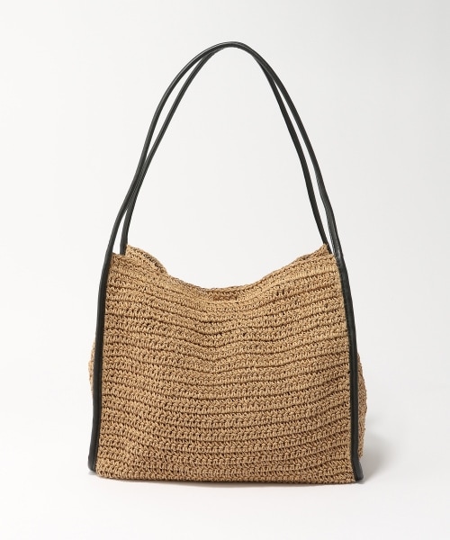 GLOBAL WORK（グローバルワーク）の「ペーパーBIGトート（バッグ・ブラック/ブラウン）」の3枚目の写真