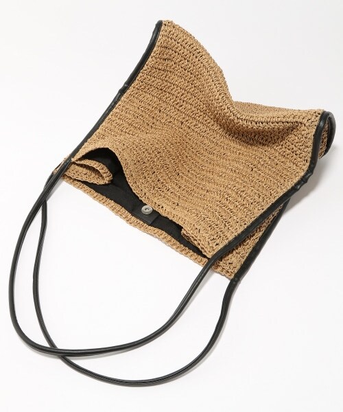 GLOBAL WORK（グローバルワーク）の「ペーパーBIGトート（バッグ・ブラック/ブラウン）」の6枚目の写真