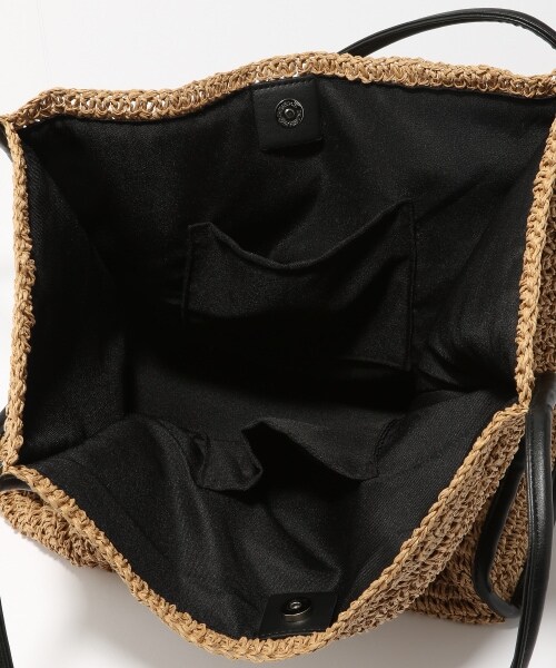 GLOBAL WORK（グローバルワーク）の「ペーパーBIGトート（バッグ・ブラック/ブラウン）」の7枚目の写真