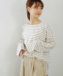 Crisp | ルーズボーダーTシャツ[c1ak2853](Tシャツ/カットソー)