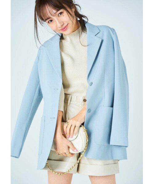 N WITH.（エヌウィズ）の「Springテーラードジャケット（テーラードジャケット・レディース・アイボリー/ブルー系/カーキ・FREE）」の3枚目の写真