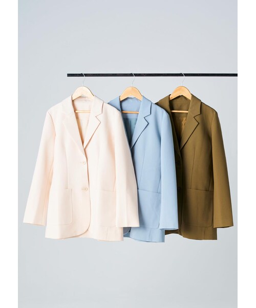 N WITH.（エヌウィズ）の「Springテーラードジャケット（テーラードジャケット・レディース・アイボリー/ブルー系/カーキ・FREE）」の4枚目の写真