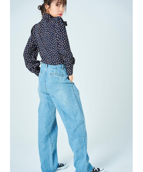 N WITH.（エヌウィズ）の「カットオフストレートデニム（デニムパンツ・レディース・ブルー・S/M）」の5枚目の写真