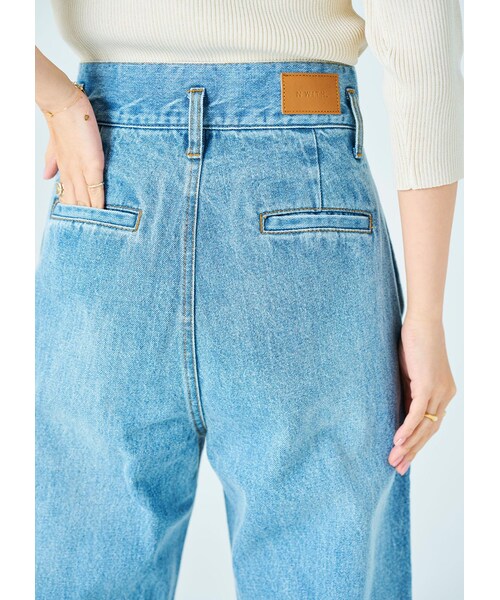 N WITH.（エヌウィズ）の「カットオフストレートデニム（デニムパンツ・レディース・ブルー・S/M）」の6枚目の写真