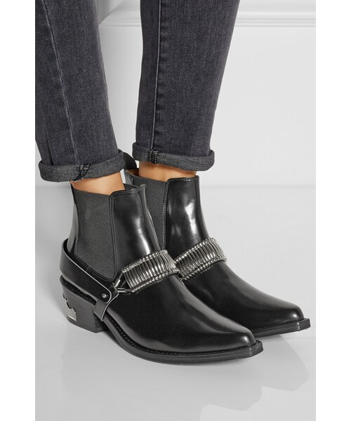 Toga Embellished leather Chelsea boots