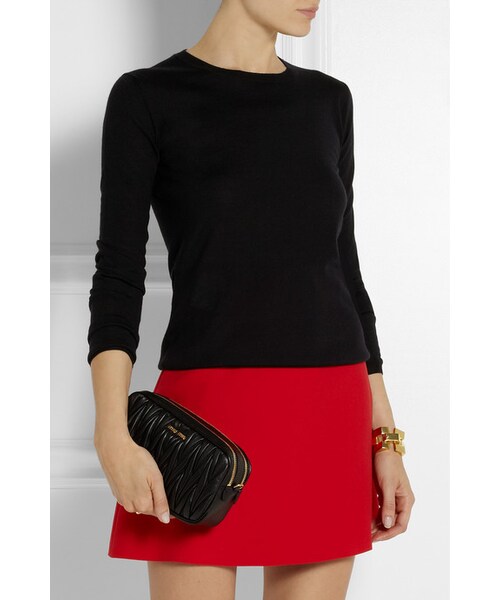 miu miu（ミュウミュウ）の「Miu Miu Matelassé leather shoulder bag（クラッチバッグ・レディース・Black）」の5枚目の写真