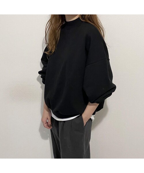 KALENO(カレノ)の「mock neck sweat(スウェット・レディース・ブラウン/ブラック・FREE)」の4枚目の写真