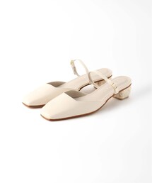 LE TALON | 3.5cmスクエアストーンヒールミュール(シューズ)
