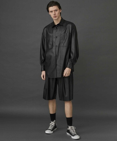 N.HOOLYWOOD(N.ハリウッド)の「LEATHER HALF PANTS(パンツ・メンズ・BLACK/BROWN・36/38)」の3枚目の写真