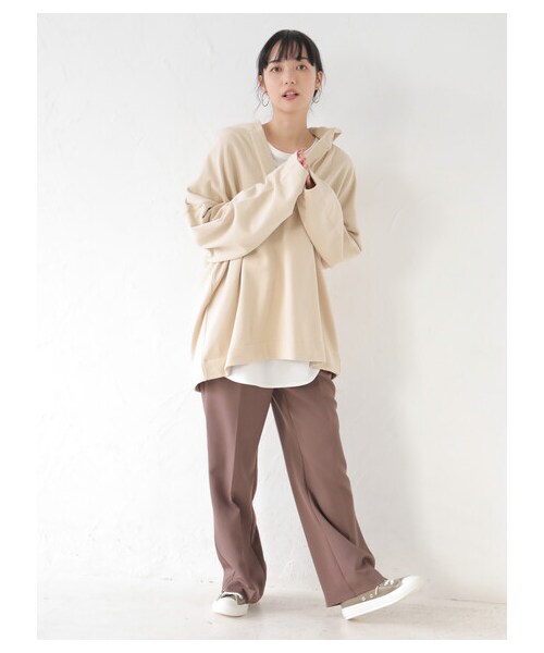 earth music&ecology(アースミュージックアンドエコロジー)の「【Special Price】新色追加【WEB限定】センタープレスストレートパンツ(パンツ・ライトベージュ/ミント/ブルー/ディープパープル/ローズ/チョコレート・S/M)」の10枚目の写真