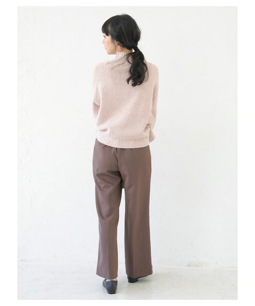 earth music&ecology(アースミュージックアンドエコロジー)の「【Special Price】新色追加【WEB限定】センタープレスストレートパンツ(パンツ・ライトベージュ/ミント/ブルー/ディープパープル/ローズ/チョコレート・S/M)」の6枚目の写真