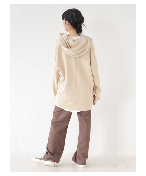 earth music&ecology(アースミュージックアンドエコロジー)の「【Special Price】新色追加【WEB限定】センタープレスストレートパンツ(パンツ・ライトベージュ/ミント/ブルー/ディープパープル/ローズ/チョコレート・S/M)」の9枚目の写真