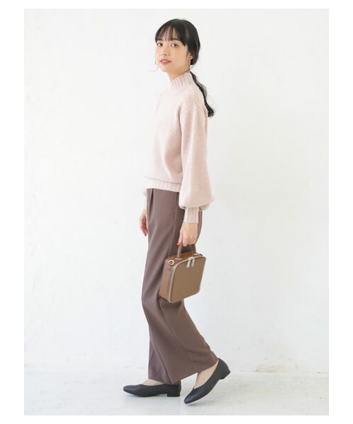 earth music&ecology(アースミュージックアンドエコロジー)の「【Special Price】新色追加【WEB限定】センタープレスストレートパンツ(パンツ・ライトベージュ/ミント/ブルー/ディープパープル/ローズ/チョコレート・S/M)」の5枚目の写真