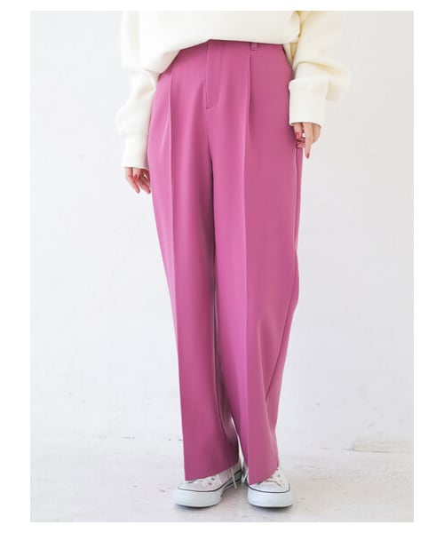 earth music&ecology(アースミュージックアンドエコロジー)の「【Special Price】新色追加【WEB限定】センタープレスストレートパンツ(パンツ・ライトベージュ/ミント/ブルー/ディープパープル/ローズ/チョコレート・S/M)」の12枚目の写真