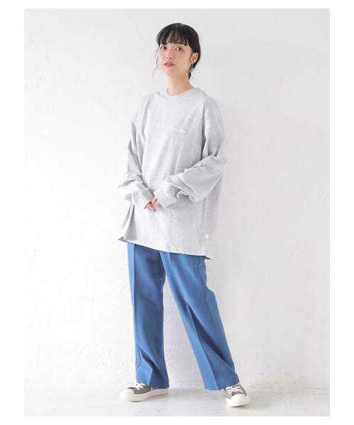 earth music&ecology(アースミュージックアンドエコロジー)の「【Special Price】新色追加【WEB限定】センタープレスストレートパンツ(パンツ・ライトベージュ/ミント/ブルー/ディープパープル/ローズ/チョコレート・S/M)」の19枚目の写真