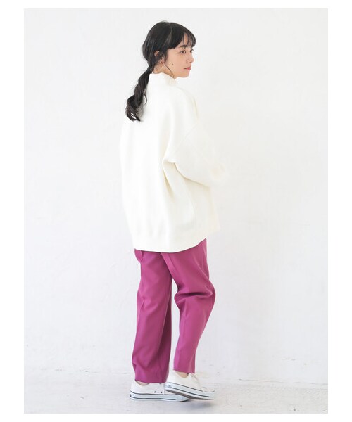 earth music&ecology(アースミュージックアンドエコロジー)の「【Special Price】新色追加【WEB限定】センタープレスストレートパンツ(パンツ・ライトベージュ/ミント/ブルー/ディープパープル/ローズ/チョコレート・S/M)」の16枚目の写真