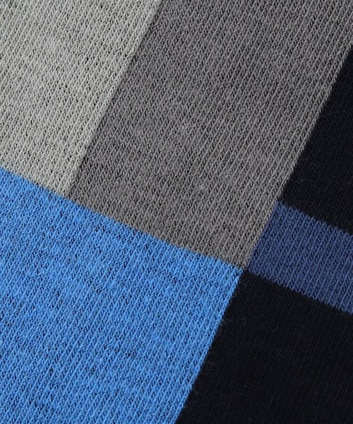 TAKEO KIKUCHI(タケオキクチ)の「パッチワークデザイン ソックス(レッグウェア・メンズ・ホワイト(501)/サックス(590)/ネイビー(593)・00)」の7枚目の写真