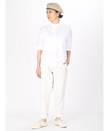 お値下げ❣️ 45R◾️ タペットカットワークの四角ブラウス44,000円　サイズ3 45R（フォーティファイブアール）の「タペットカットワークの