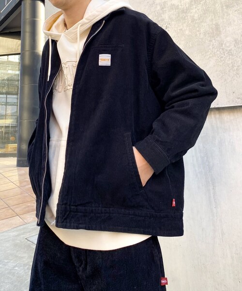 WHO'S WHO gallery（フーズフーギャラリー）の「【KOOKY'N/クーキー】 コーデュロイカバーオール（ブルゾン・メンズ・ピンク/サックスブルー/ブラック・F）」の2枚目の写真