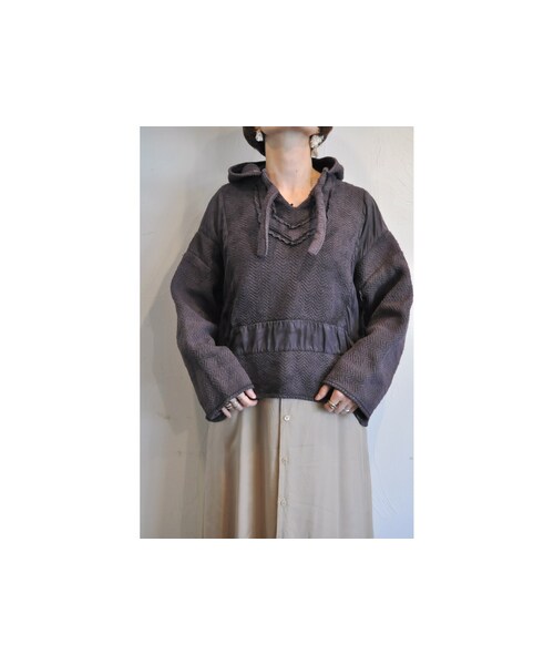 RehersalL（リハーズオール）の「トリミングメキシカンパーカー（パーカー・レディース・ブラウン/レッド/グレー/パープル・one）」の3枚目の写真