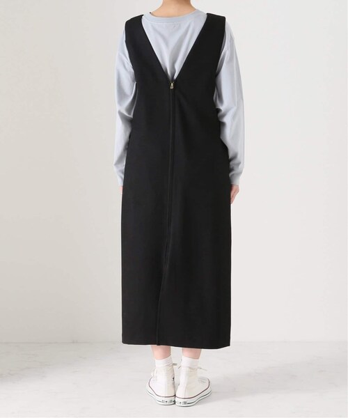 B.C STOCK（ベーセーストック）の「Vネック2WAYジャンスカ（ワンピース/ドレス・ブラック/フリー/在庫あり）」の9枚目の写真