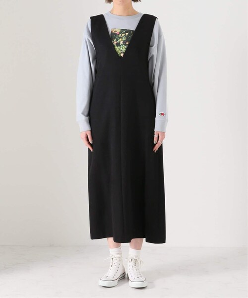 B.C STOCK（ベーセーストック）の「Vネック2WAYジャンスカ（ワンピース/ドレス・ブラック/フリー/在庫あり）」の7枚目の写真