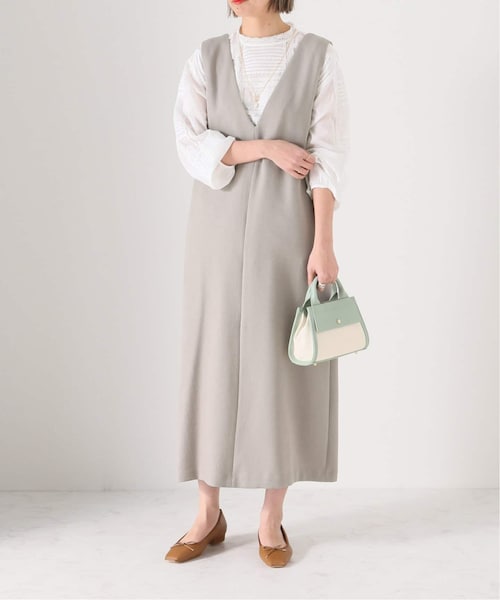 B.C STOCK（ベーセーストック）の「Vネック2WAYジャンスカ（ワンピース/ドレス・ブラック/フリー/在庫あり）」の5枚目の写真