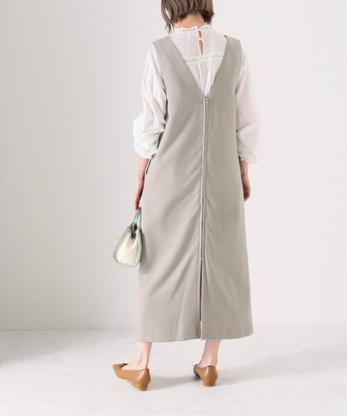 B.C STOCK（ベーセーストック）の「Vネック2WAYジャンスカ（ワンピース/ドレス・ブラック/フリー/在庫あり）」の6枚目の写真