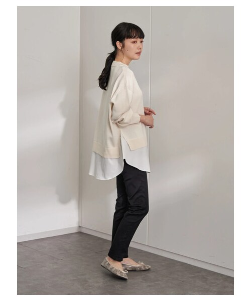 earth music&ecology（アースミュージックアンドエコロジー）の「スキスキスキニー(BK)（パンツ・ブラック・S/M/L）」の5枚目の写真