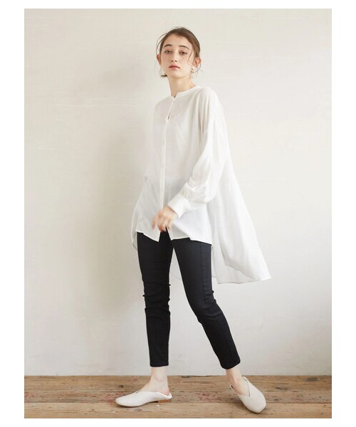 earth music&ecology（アースミュージックアンドエコロジー）の「スキスキスキニー(BK)（パンツ・ブラック・S/M/L）」の11枚目の写真