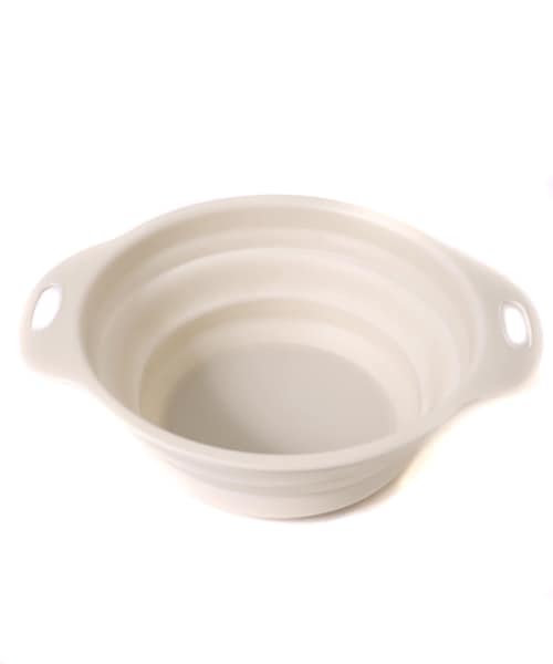 3coins(3coins)の「【お手入れ簡単・たたんで収納】折りたたみボウル(キッチンツール・アイボリー・0)」の1枚目の写真