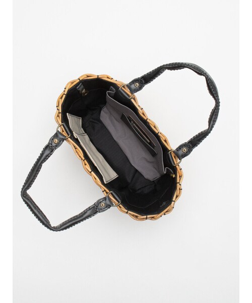 エバゴス eb.a.gos かごバッグ/ブライドルレザー・紅籐