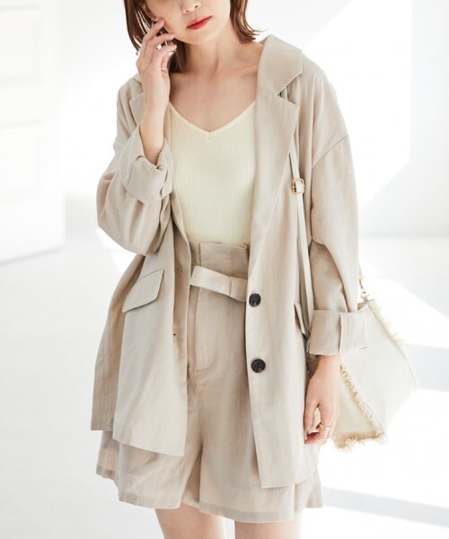 Heather（ヘザー）の「リネンコンテーラードジャケット（）」 - WEAR