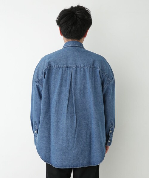 URBAN RESEARCH Sonny Label（アーバンリサーチサニーレーベル）の「デニムオーバーシャツ（その他・メンズ・ホワイト/デニム・M/L）」の7枚目の写真