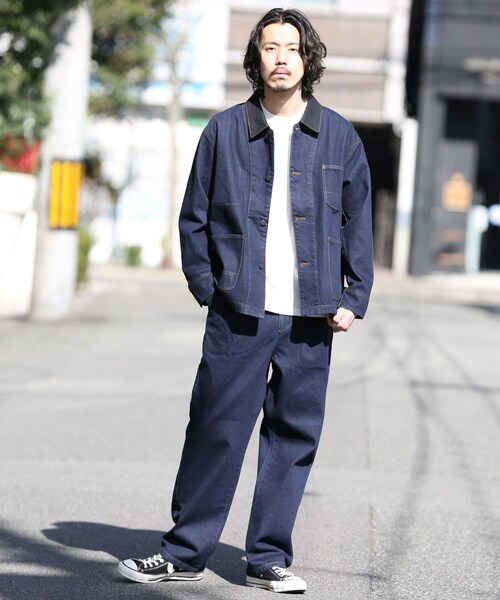 URBAN RESEARCH Sonny Label（アーバンリサーチサニーレーベル）の「ワイドタックパンツ（その他・メンズ・インディゴ/カーキ/オフ・M/L）」の4枚目の写真