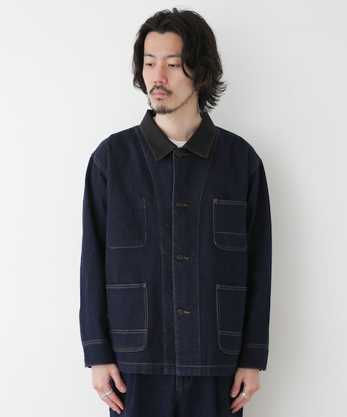 URBAN RESEARCH Sonny Label（アーバンリサーチサニーレーベル）の「衿切替カバーオールジャケット（その他・メンズ・インディゴ/カーキ/オフ・M/L）」の7枚目の写真