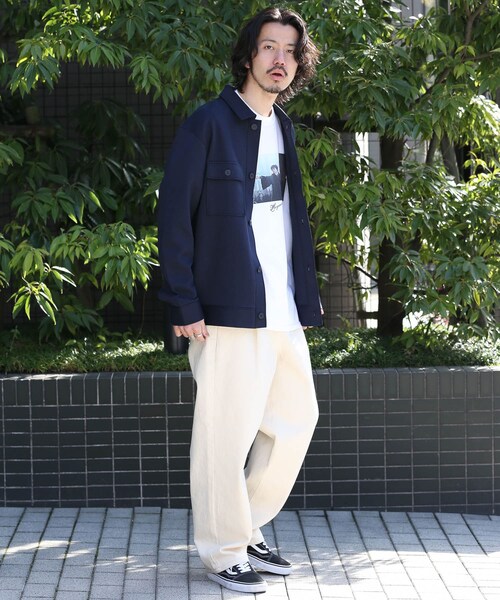 URBAN RESEARCH Sonny Label(アーバンリサーチサニーレーベル)の「ダンボールニットCPOジャケット(その他・メンズ・ミント/アイボリー/ネイビー・M/L)」の6枚目の写真
